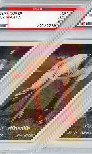 1957 Topps Billy Martin #62 PSA 5 P1309