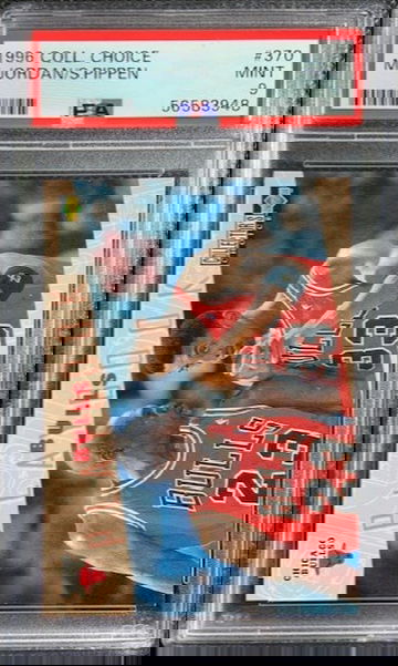 1996 Collector's Choice #370 Michael Jordan Scottie Pippen HOF Bulls PSA 9 Mint