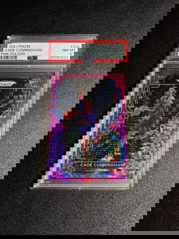 2021/22 Panini Prizm Cade Cunningham #09/42 Pink Pulsar Rookie PSA 8