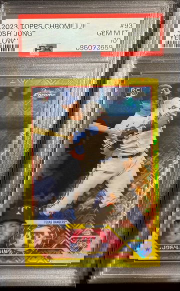 2023 TOPPS CHROME L/E JOSH JUNG YELLOW #93 GEM MT 10