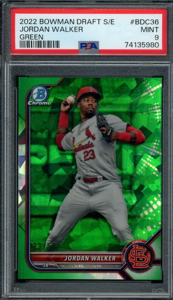 2022 Bowman Chrome Sapphire Edition Jordan Walker 23/50 Jersey match