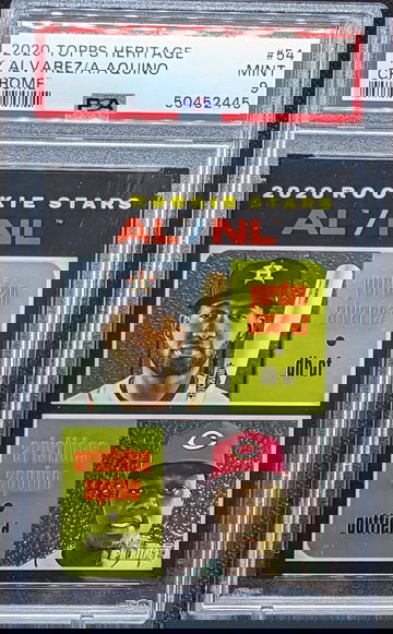 2020 Heritage Yordan Alvarez / Aquino Chrome #54 /999 PSA 9