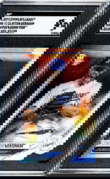 2023 Topps Big League Wrapper Redemption Silver Foil Kershaw #WR-17 /199 SGC 9