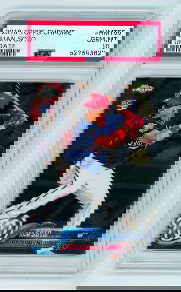 2018 Topps Chrome Update Juan Soto RC Rookie HMT55 PSA 10