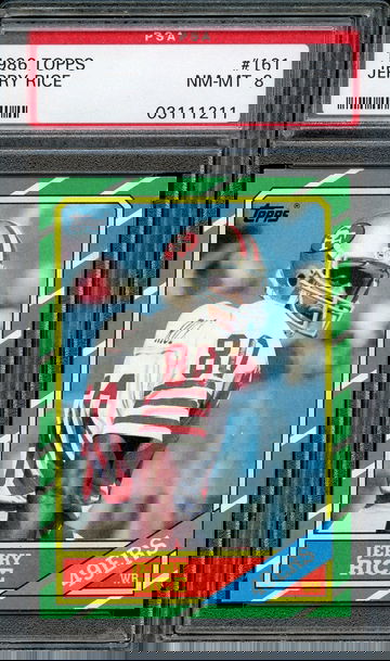 1986 Topps #161 Jerry Rice PSA 8 Rookie RC