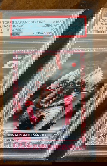 2022 Topps Japan Ronald Acuna Jr Cherry Blossoms PSA10