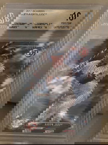 Aaron Judge 2017 Bowman Paper RC BGS 10 PRISTINE