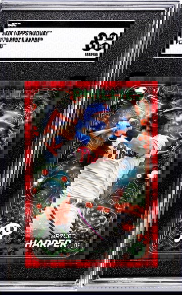 2024 Topps Holiday #H179 Bryce Harper Plaid SGC 8