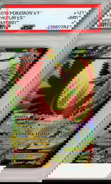 2016 POKEMON XY BREAKPOINT FA HO-OH EX #121  PSA 9 MINT