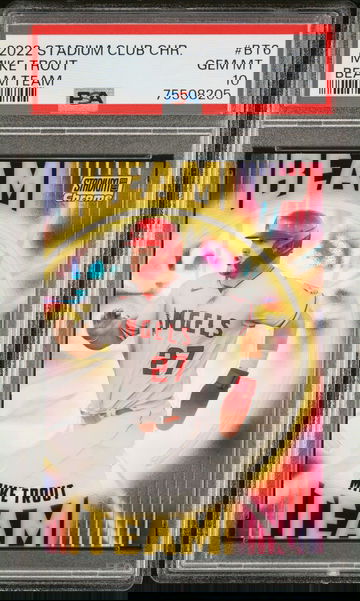 Mike Trout 2022 Topps Stadium Club Chrome Beam Team #BT6 PSA 10 GEM MT