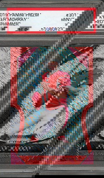 2019 Panini Prizm Red Shimmer Kyler Murray ROOKIE /15 #301 PSA 9 MINT