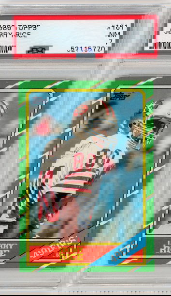 1986 Topps #161 Jerry Rice Rookie RC PSA 7 NM HOF