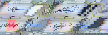 2018 Triple Threads Griffey/McGwire/Chipper/ #ARC-5 Deca Booklet Patch Auto /10