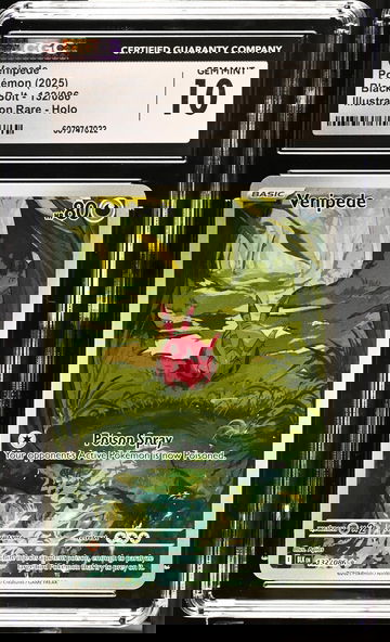 2025 Pokémon Black Bolt Illustration Rare Holo Venipede #132/086 CGC 10