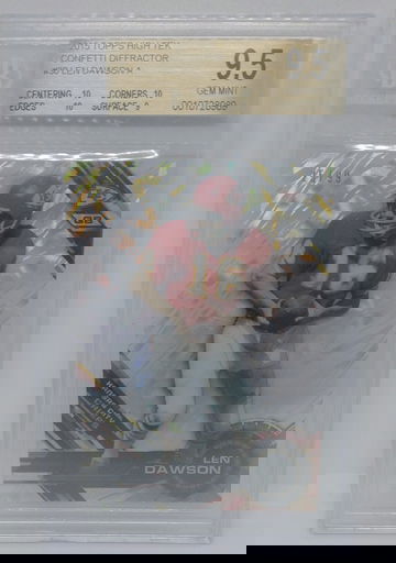 Len Dawson 2015 Topps High Tek Confetti Diffractor BGS 9.5 25/99 