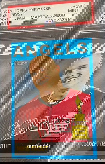2013 Topps Heritage Mike Trout Blue Paper Wal Mart PSA 9 Mint