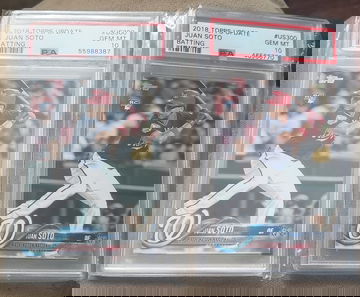 Lot of 2 - 2018 Topps Update Juan Soto PSA 10 Rookie Card