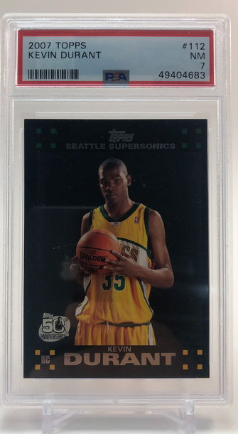 2007 Topps Kevin Durant Black Border PSA 7