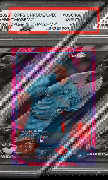2023 Topps Chrome Update Magenta/Purple Gabriel Moreno #USC168 RC /299 PSA 9