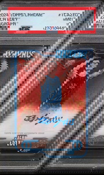 2024 Topps Chrome Topps Chrome Autographs Zach Edey #TCAZED PSA 9