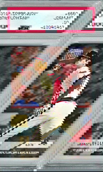 2018 Topps Now Shohei Ohtani RC PSA 10 Gem-Mint PSA Population 38 Ultra RARE!!!