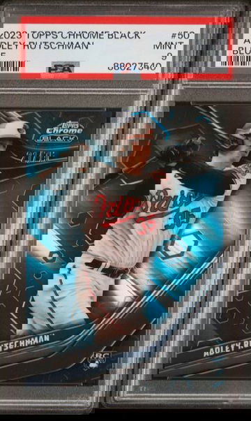 2023 Topps Chrome Black Adley Rutschman Blue #/75 #50 PSA 9 [BL-3B.30]