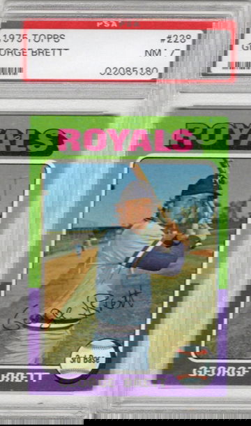 1975 Topps George Brett RC PSA NM 7