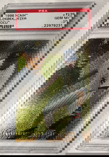 1996 FLAIR #129 DEREK JETER (GOLD) GEM -MT 10  HOF 2021