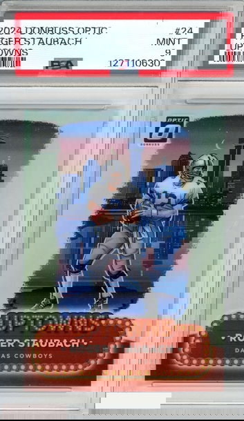 2024 PANINI DONRUSS OPTIC UPTOWNS ROGER STAUBACH #24 COWBOYS HOF PSA 9 MINT