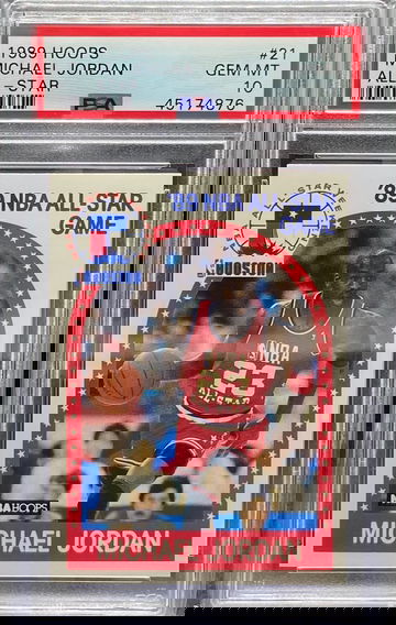 1989 Hoops Michael Jordan All-Star #21 PSA 10