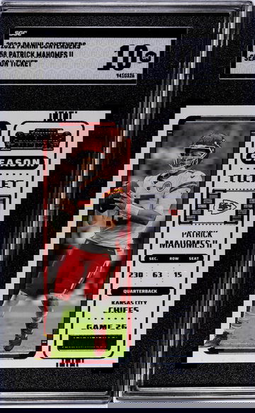 2022 Panini Contenders #58 Patrick Mahomes II Season Ticket SGC 10