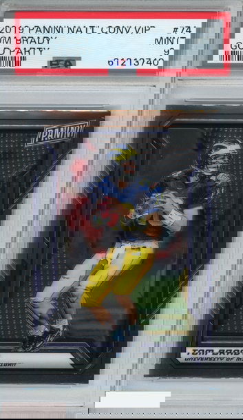 2019 PANINI NATIONAL CONVENTION VIP GOLD PARTY TOM BRADY #74 PSA 9 MINT