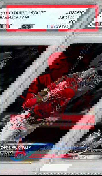 2018 TOPPS UPDATE SHOHEI OHTANI #US189 ROOKIE RC LOS ANGELES ANGELS PSA 10