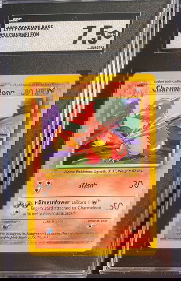 1999 Pokémon base set #24 charmeleon 7.5 NM+