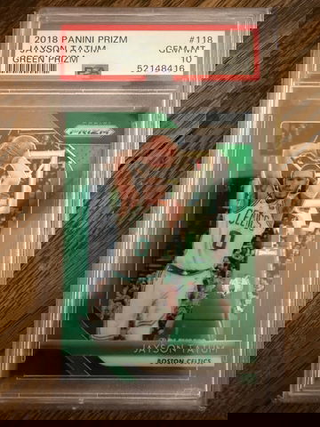 2018 Jayson Tatum Panini Prizm Green PSA 10 