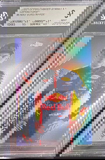 2020 Topps Chrome Formula 1 F1 Max Verstappen Refractor BGS 9