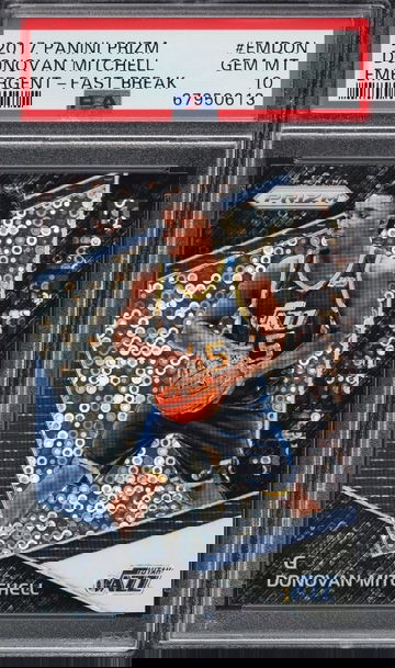 2017 PANINI PRIZM DONOVAN MITCHELL ROOKIE FAST BREAK PSA 10 GEM MINT