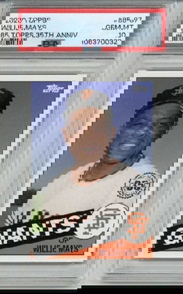 2020 TOPPS 1985 TOPPS 35th ANNIVERSARY WILLIE MAYS CARD GIANTS PSA 10 LOW POP