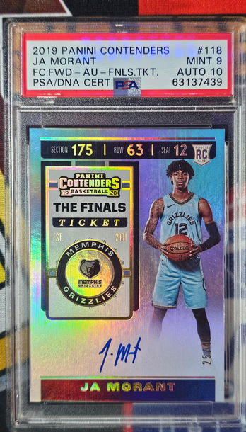 2019 Contenders Ja Moran Finals Ticket /49 PSA 9 Auto 10 