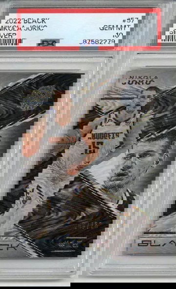 2022 PANINI BLACK SILVER #57 NIKOLA JOKIC /75 DENVER NUGGETS PSA 10 LOW POP