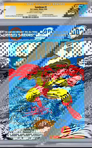 SANDMAN #1 CGC-SS 7.5 *SIGNED BY JOE SIMON 1913-2011* CAPT AMERICA CREATOR 1974