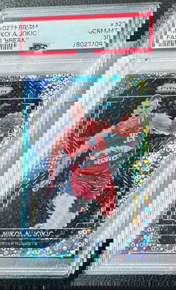 2021 panini prizm nikola jokic fast break psa 10