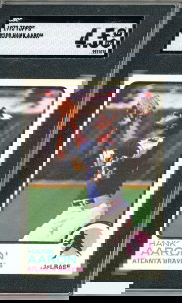 1973 TOPPS HANK AARON #100 BRAVES HOF SGC 4.5 VG-EX+