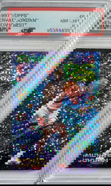 1997 Topps Michael Jordan Season Best / PSA 8 