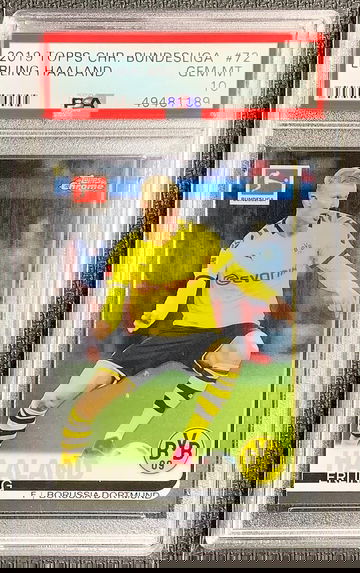 Erling Haaland 2019-20 Topps Chrome Bundesliga #72 PSA 10 (49481189)