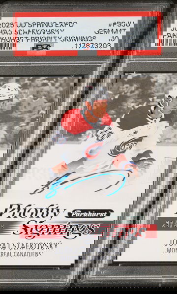 2025 UPPER DECK SPRING EXPO PARKHURST PRIORITY SIGNINGS JURAJ SLAFKOVSKY