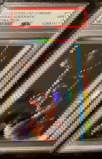 2019 Topps UFC Chrome Israel Adesanya Refractor PSA 9