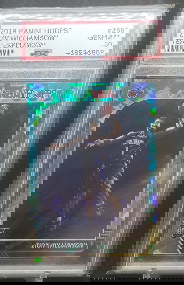 Zion Williamson 2019 hoops teal explosion psa 10