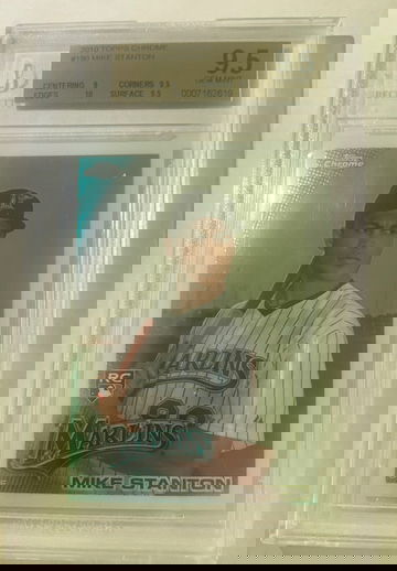 2010 Topps Chrome Mike Stanton BGS 9.5