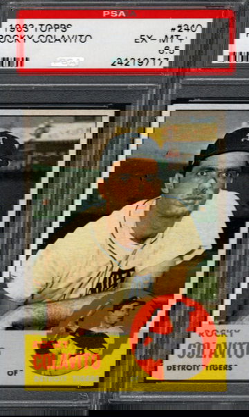 1963 Topps #240 Rocky Colavito - PSA 6.5 EX-MT+